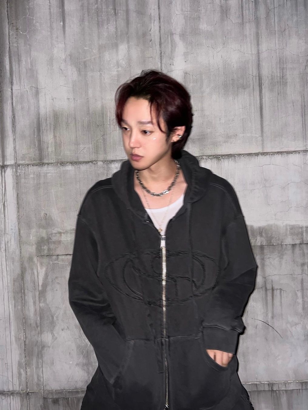 Scudo Shell Drop Plain Necklace Extrabold 착용 스타일 - 3