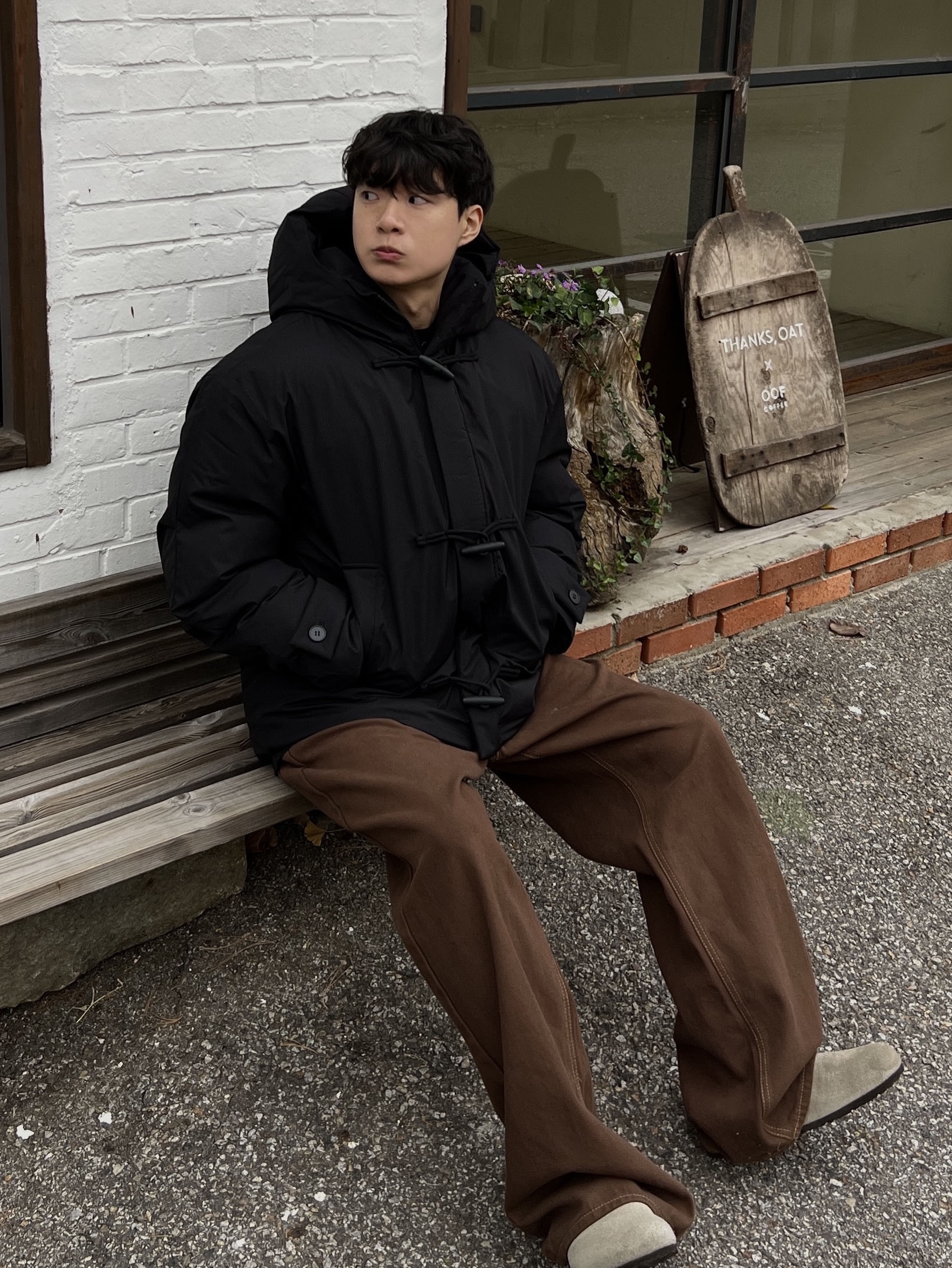 Birkenstock Boston Soft Footbed Taupe - Regular 착용 스타일 - 1