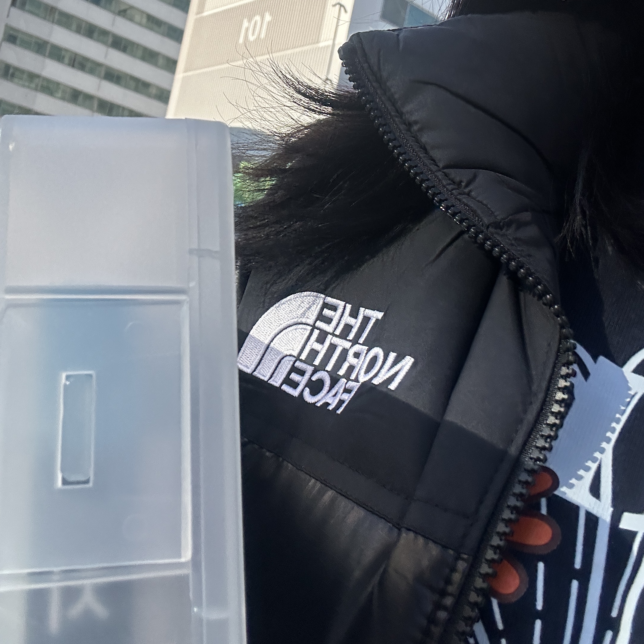 The North Face 1996 Eco Nuptse Jacket Real Black 착용 스타일