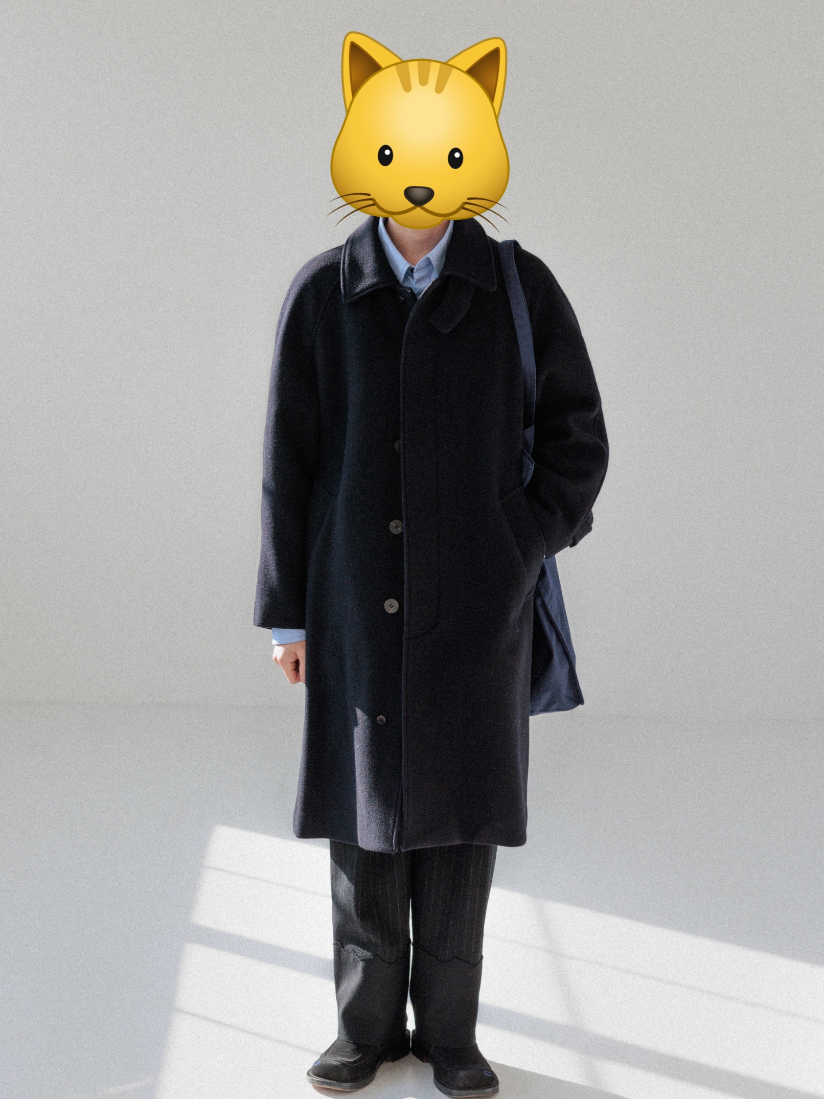 Zara x Ader Error Oversized Shirt Sky Blue 착용 스타일 - 3