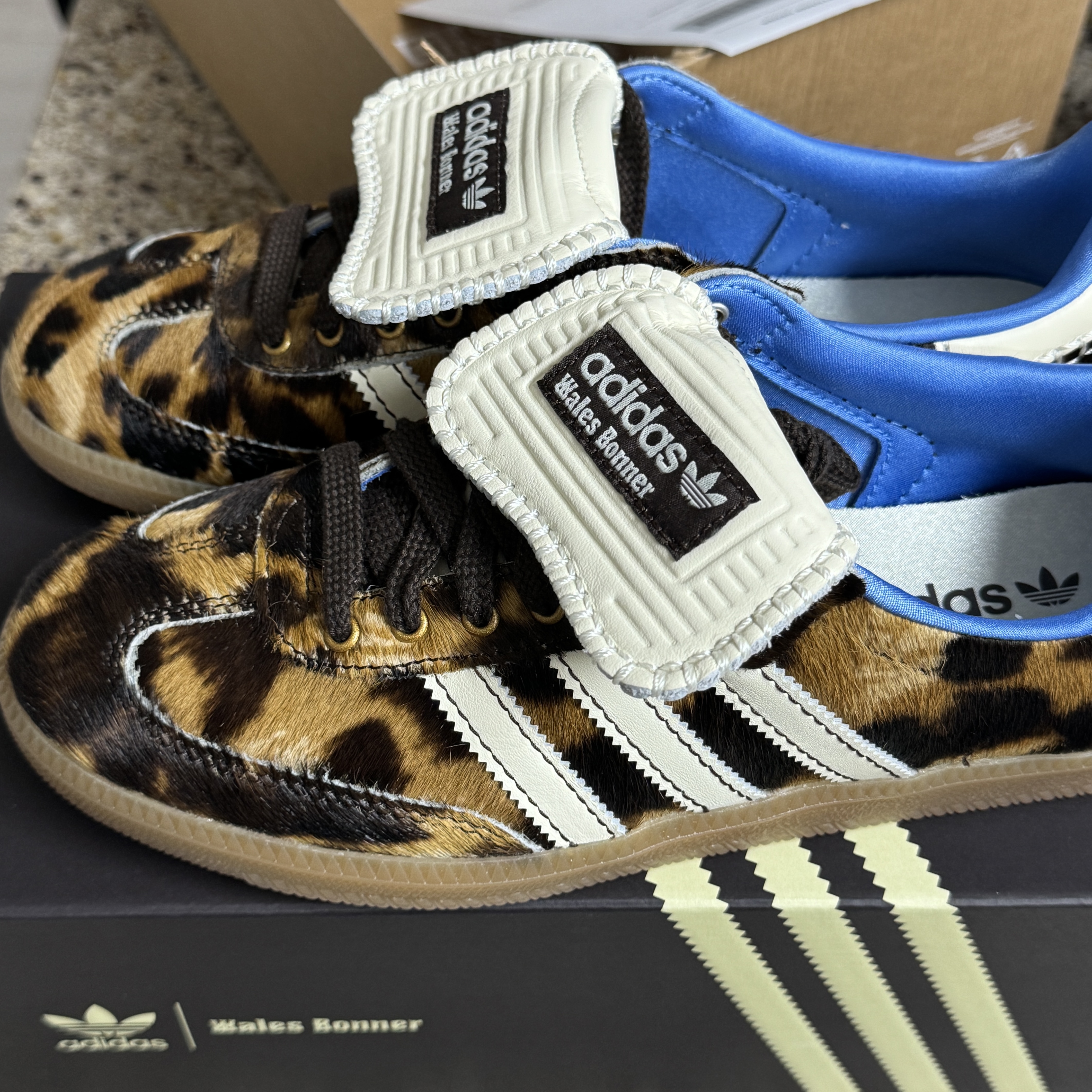 Adidas x Wales Bonner Pony Leo Samba Dark Brown Cream White 착용 스타일