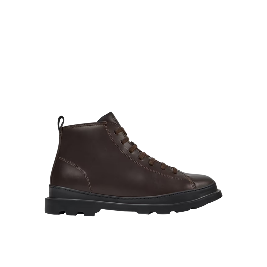 K300444-003 Camper Brutus Leather Ankle Boots Dark Brown