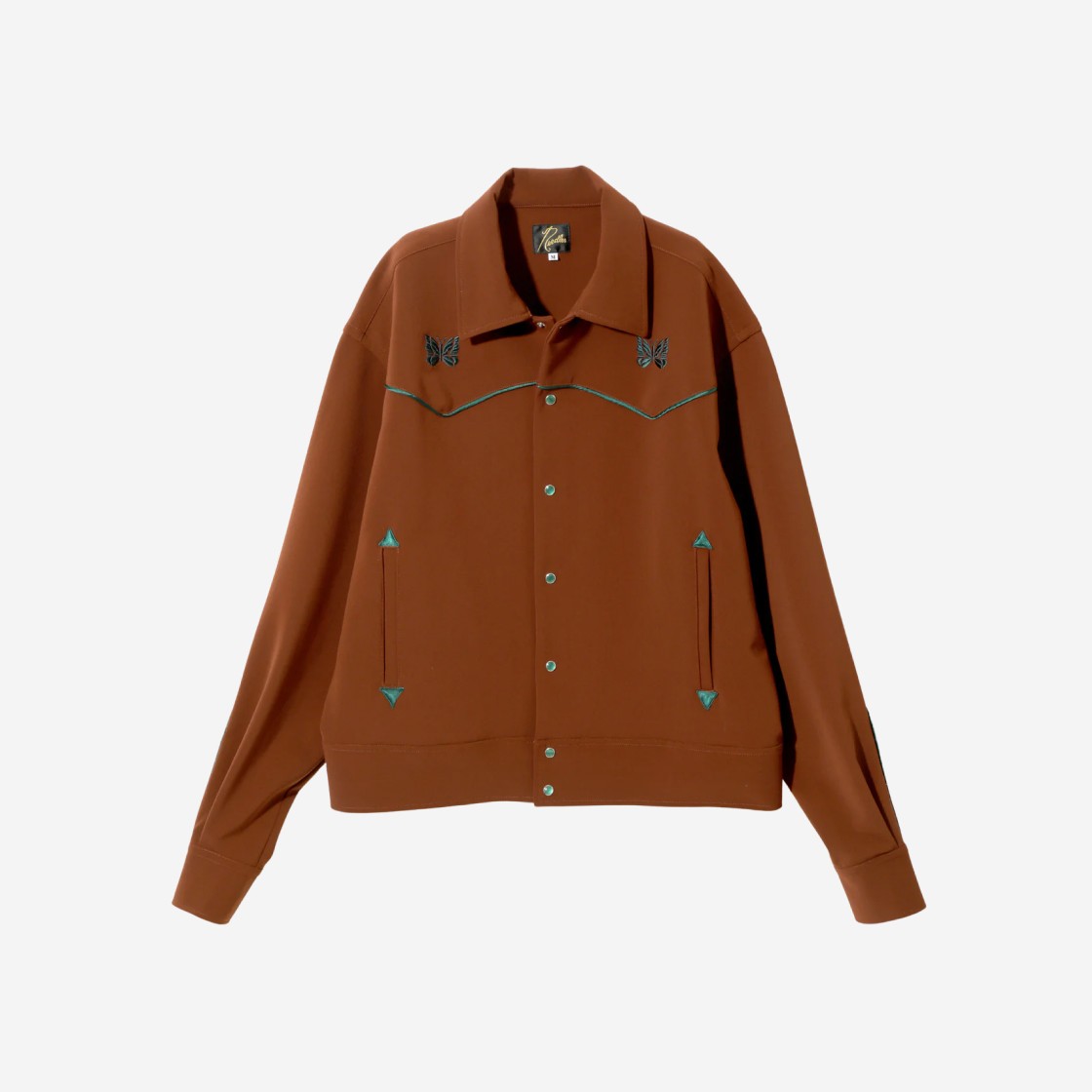 Needles Piping Cowboy Jacket Double Cloth Brown 상세 이미지 1