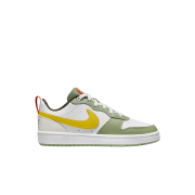 (GS) Nike Court Borough 2 Summit White Vivid Sulfur