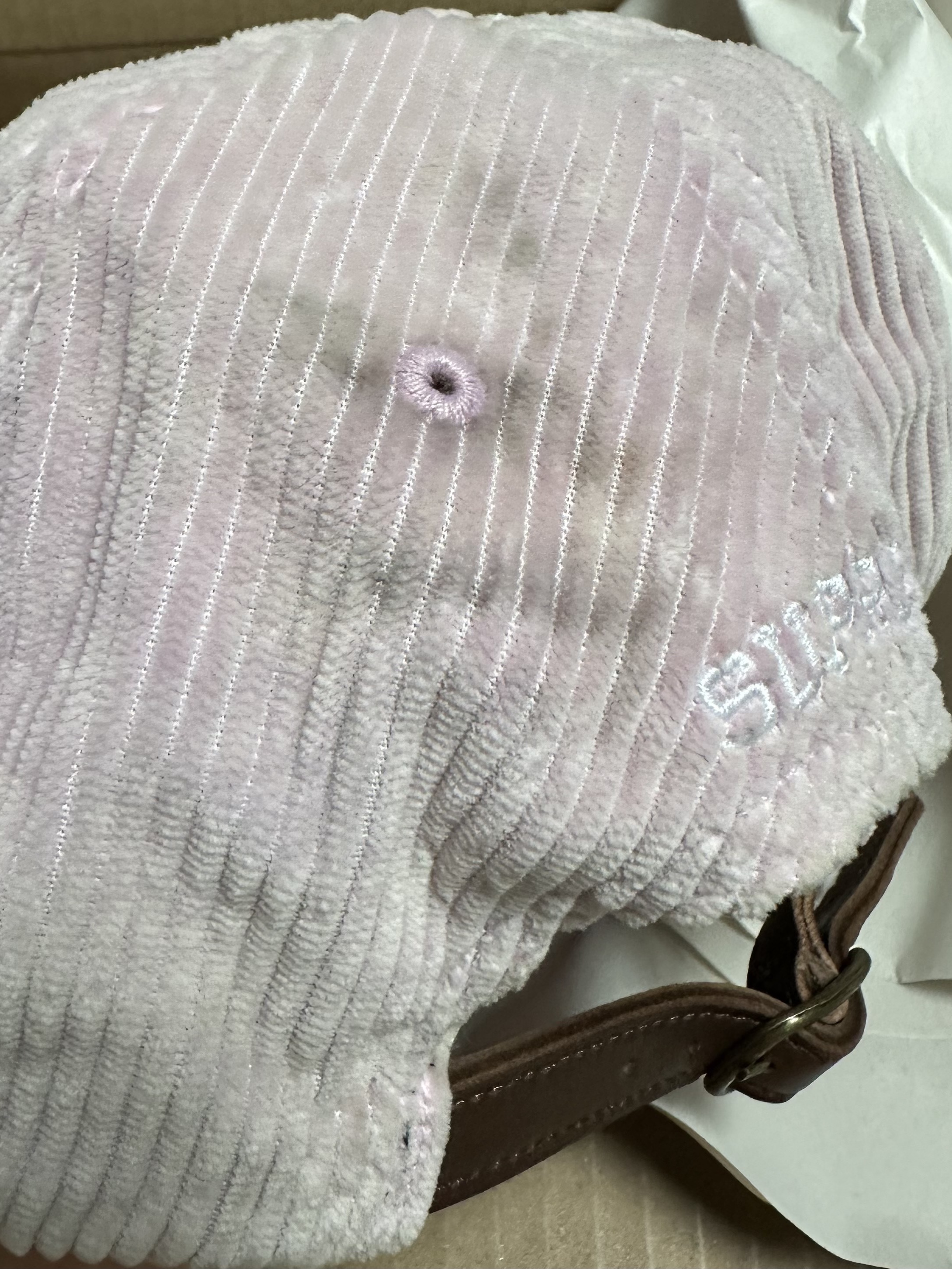Supreme Corduroy S Logo 6-Panel Light Pink - 23FW 착용 스타일 - 4