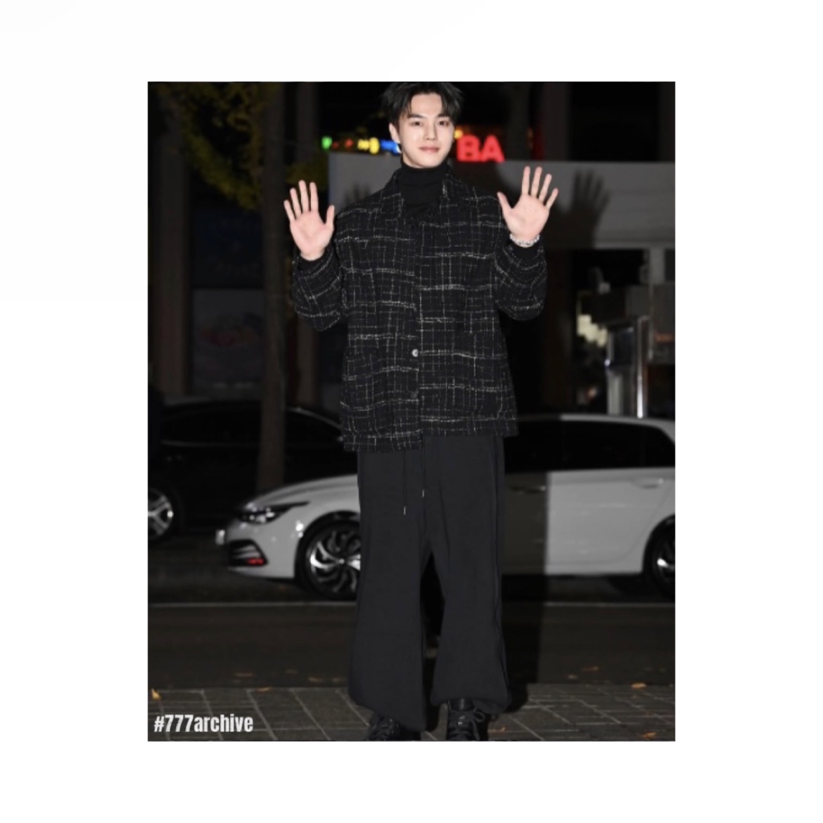 Solid Homme Tweed Jacket Black 착용 스타일 - 5