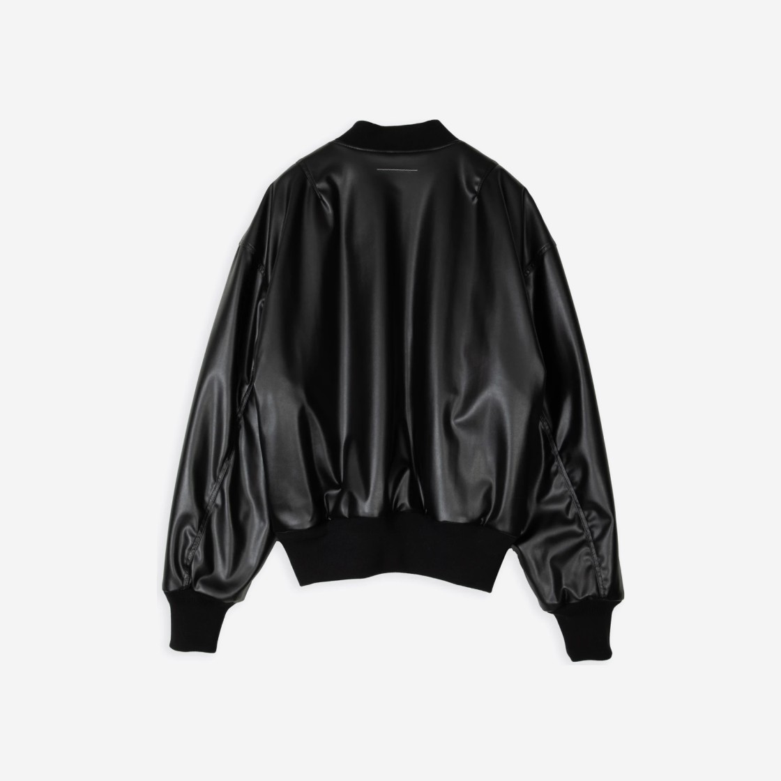 MM6 Maison Margiela Kaban Leather Bomber Jacket Black 상세 이미지 2