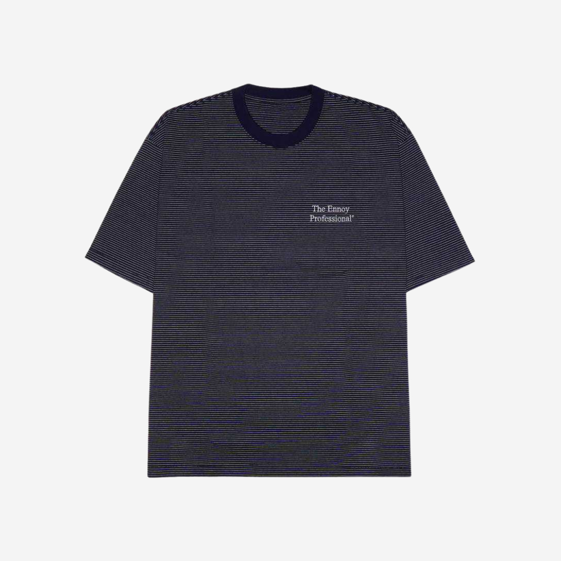 엔노이 숏슬리브 보더 티셔츠 네이비 | Ennoy | KREAM