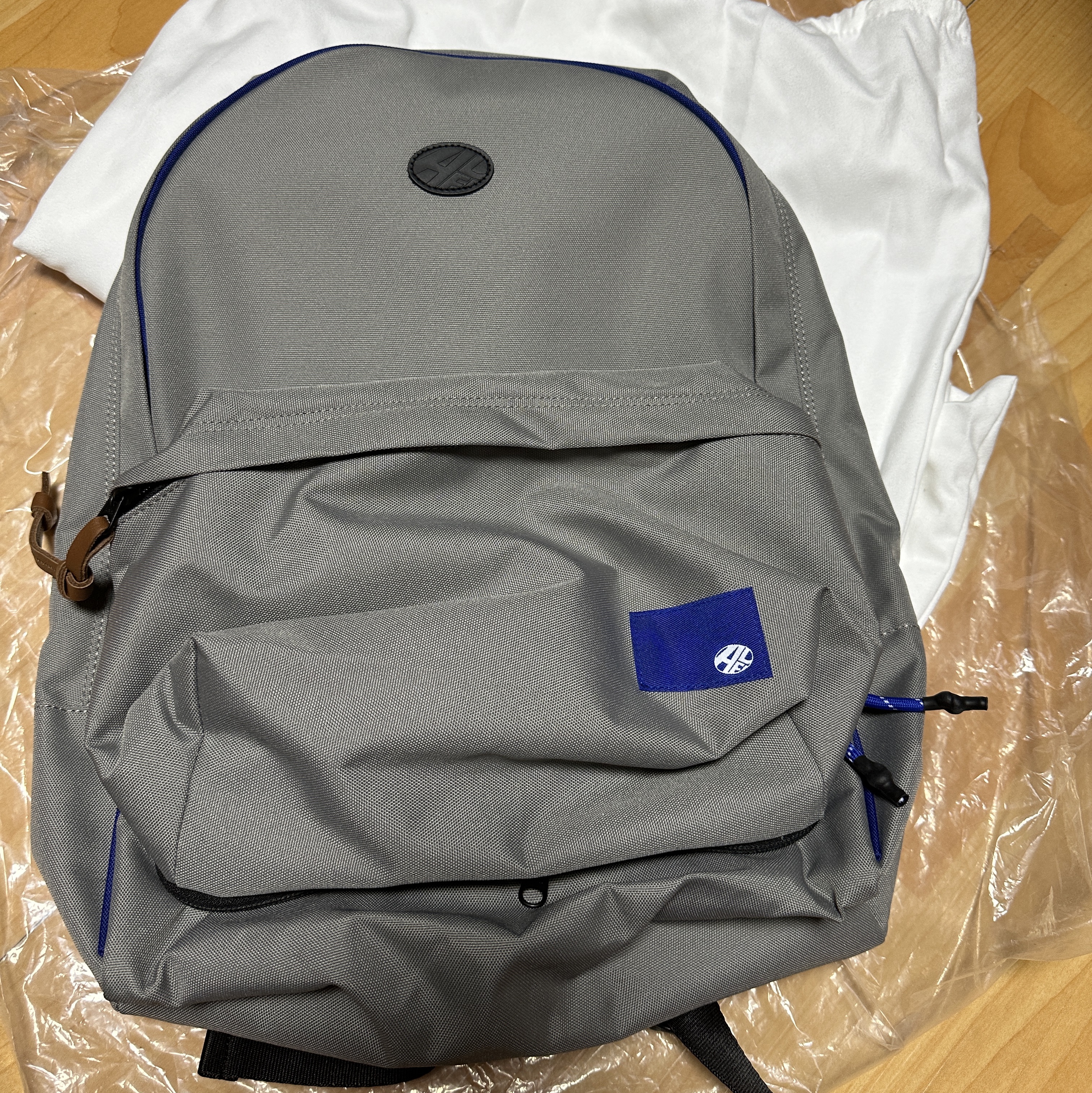 Ader Error Reover Backpack Grey 착용 스타일 - 1