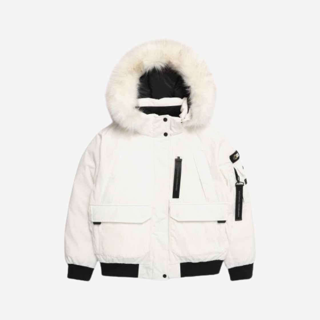 (W) National Geographic Taruga Fur Trim Hood Goose Down Jumper Sugar Swizzle Ivory 상세 이미지 1