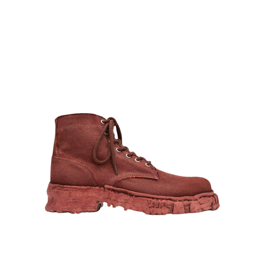 Maison Mihara Yasuhiro General Scale Vintage Like Sole Canvas Boots Bordeaux