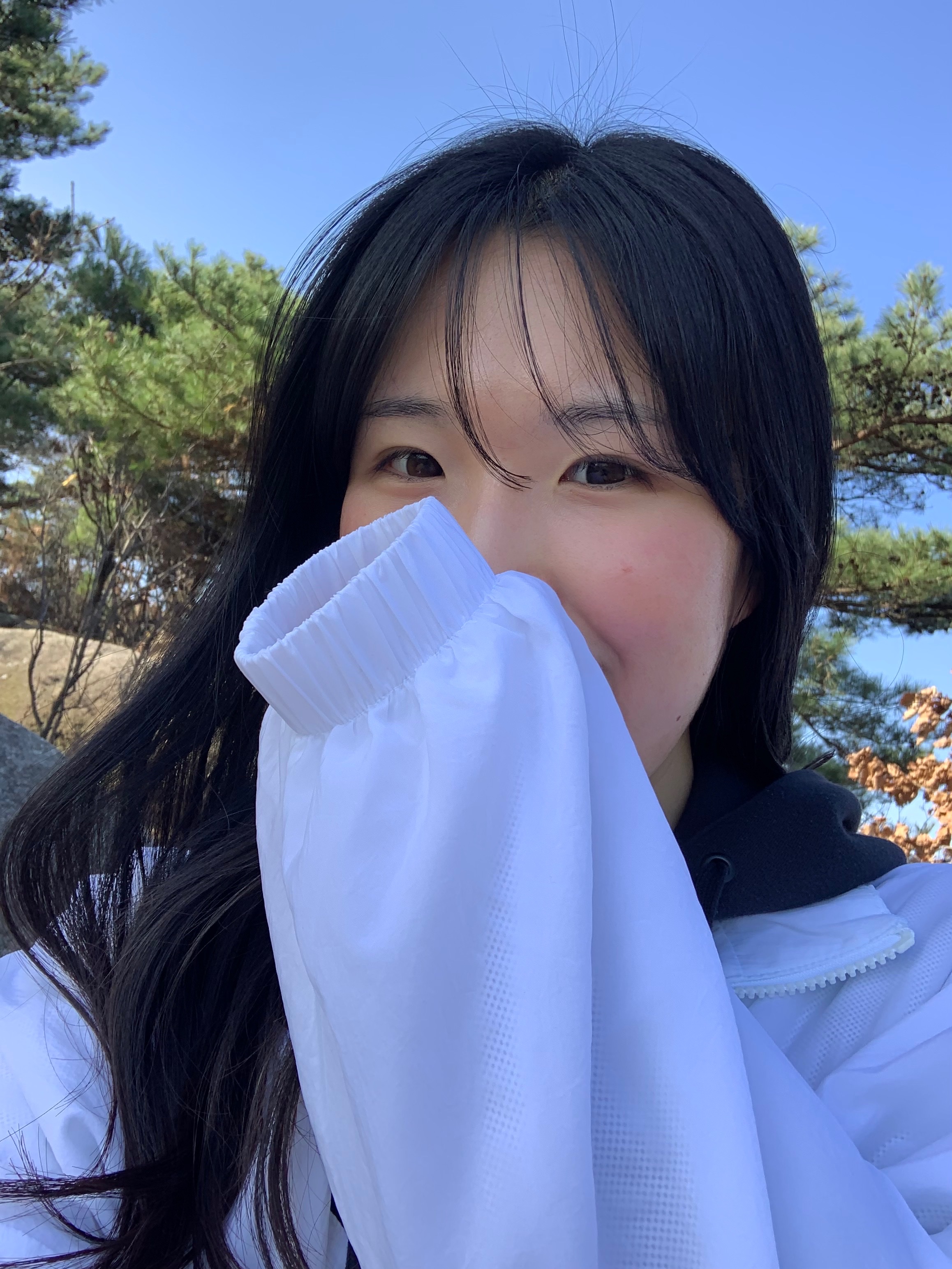 (W) Nike NSW Essential Woven Jacket White - Asia μ°©μ© μ€νμΌ - 1