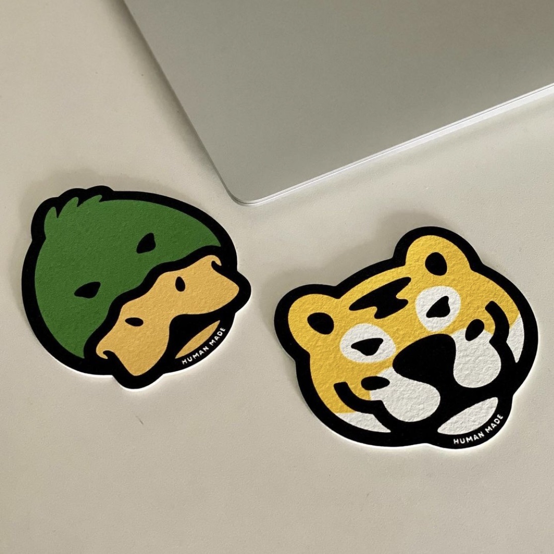 Human Made Animal Rubber Coaster Green, Human Made Animal Rubber Coaster Yellow 착용 스타일