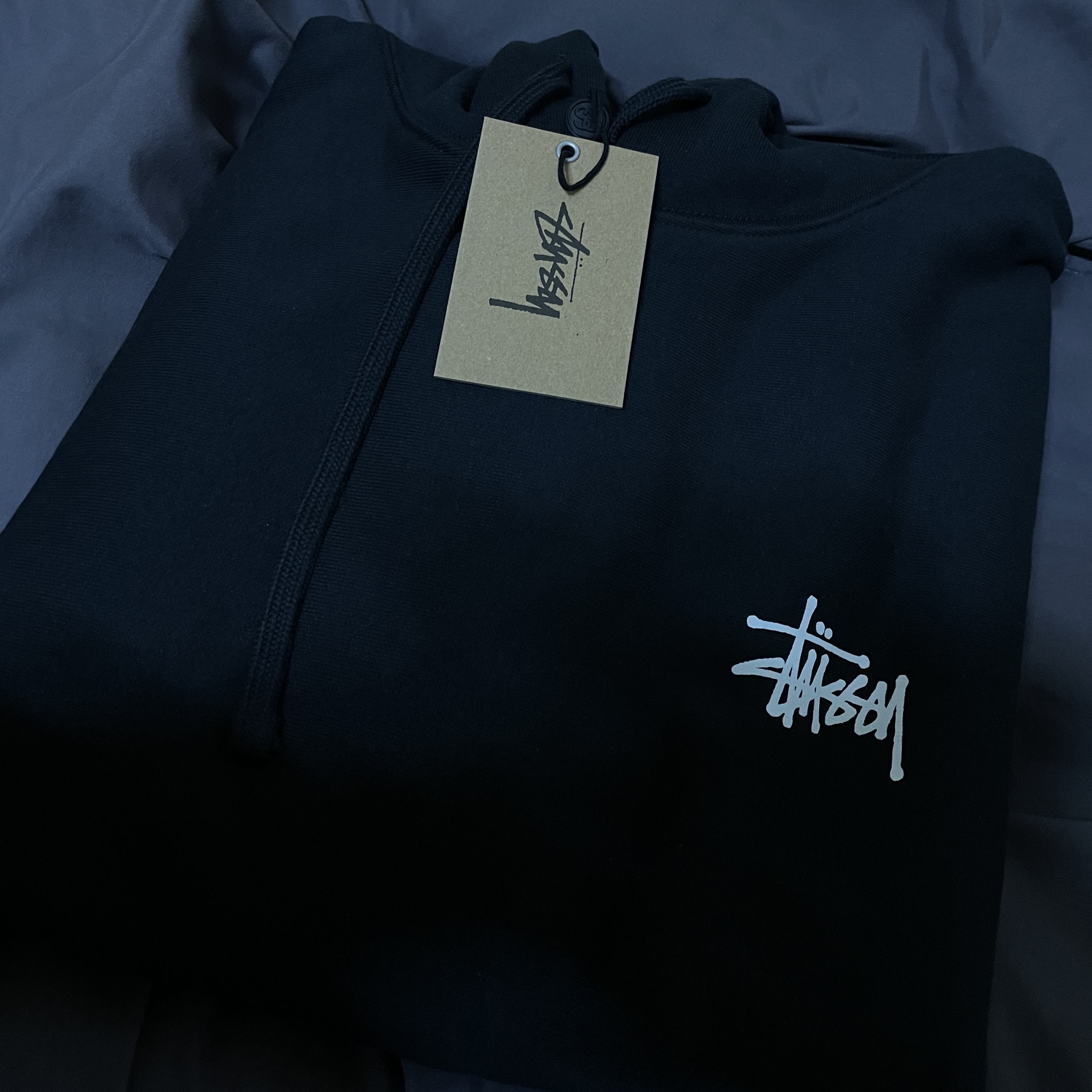 Stussy Basic Stussy Hoodie Black 2023 착용 스타일 - 1