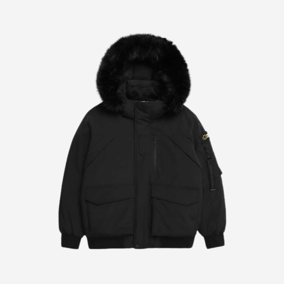 National Geographic Taruga Fur Trim Hood Down Jumper Carbon Black 상세 이미지 1