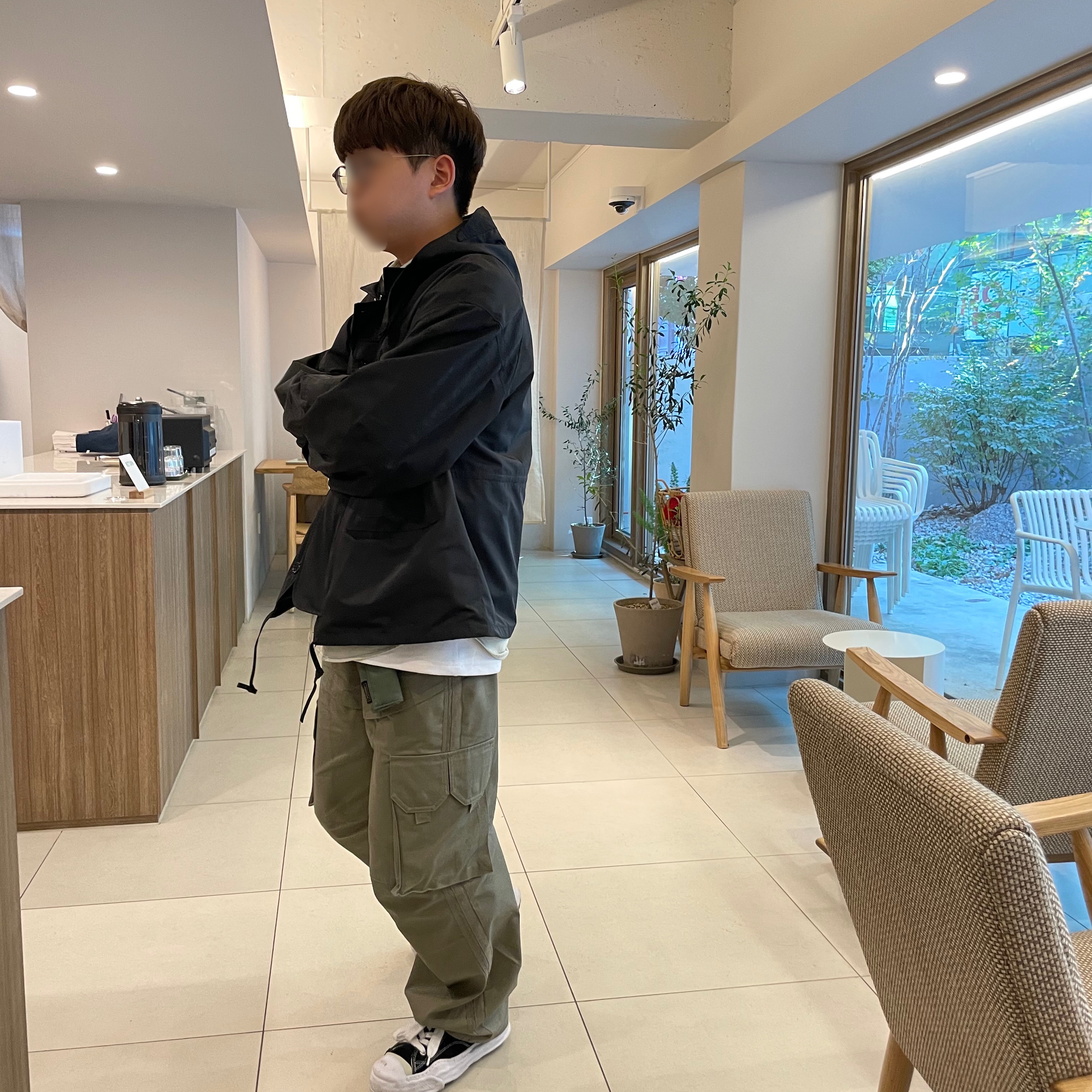Maison Mihara Yasuhiro Hank OG Sole Canvas Low-top Sneakers Black, Etce Raptor Cargo Pants Khaki Beige 착용 스타일 - 2