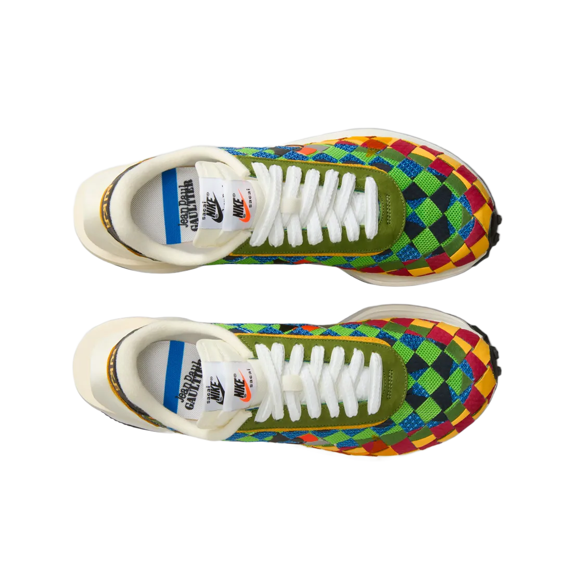 나이키 x 사카이 x 장 폴 고티에 LD베이퍼와플 믹스 로우 그린 구스토 세이프티 오렌지(Nike x Sacai x Jean Paul Gaultier LDVaporWaffle Mix Low Green Gusto Safety Orange) - 2