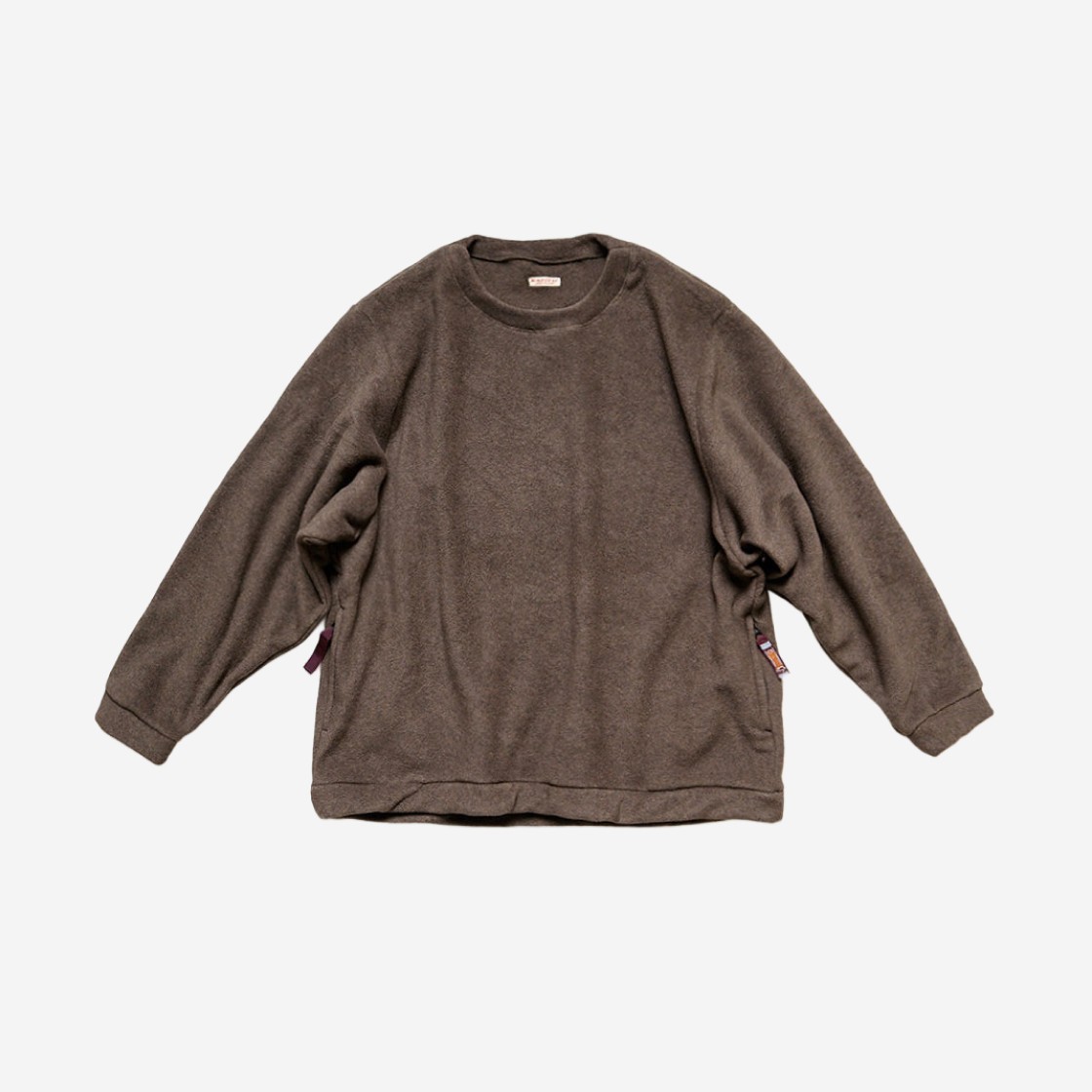 Kapital Reverse Fleece Big Crew Sweatshirt Brown 상세 이미지 1