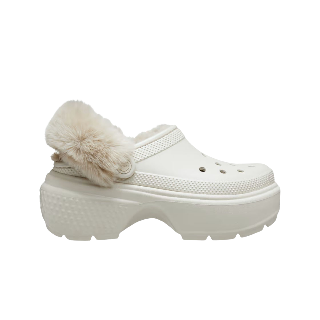 크록스 스톰프 라인드 클로그 스투코