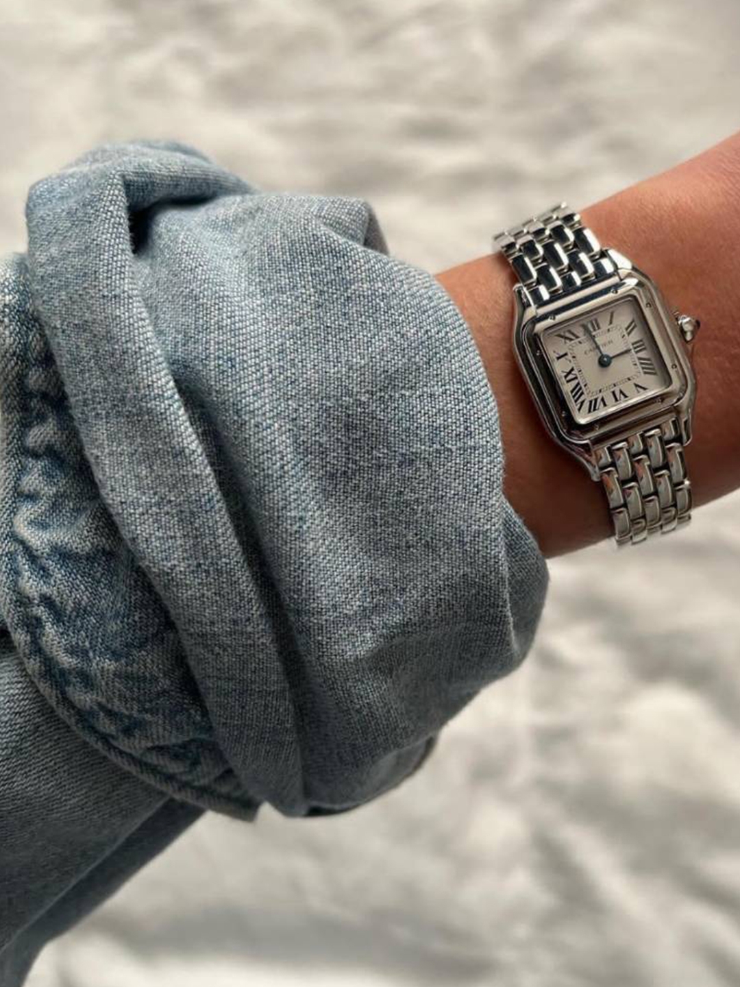 Cartier Panthere Watch Mini Quartz Steel Bracelet Steel, Cartier Panthere Watch Small Quartz Steel Bracelet Steel 착용 스타일 - 3