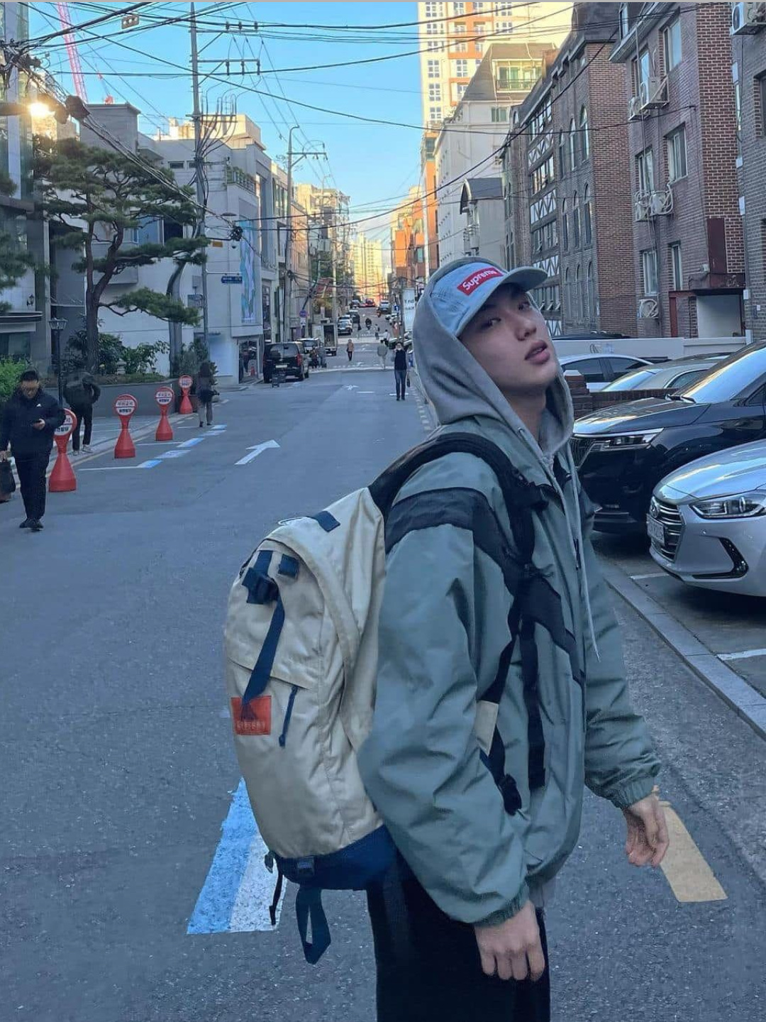 Supreme Waxed Cotton Camp Cap Black - 23FW, Supreme Gingham Camp Cap Black - 23SS 착용 스타일 - 3