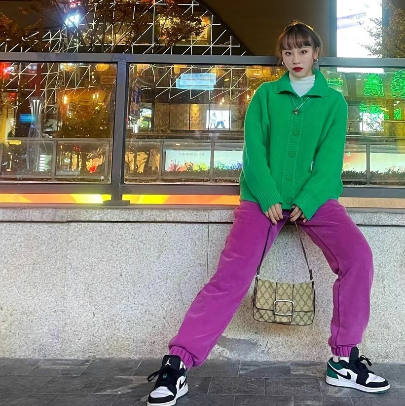 (GS) Jordan 1 Low Black Mystic Green 착용 스타일