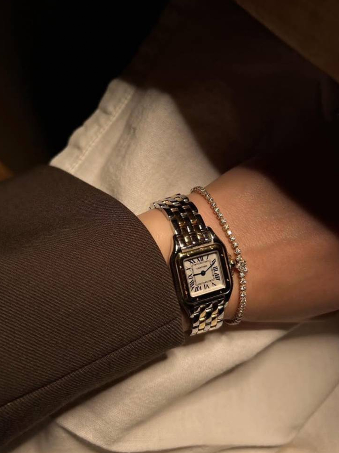 Cartier Panthere Watch Mini Quartz Steel Bracelet Steel, Cartier Panthere Watch Small Quartz Steel Bracelet Steel 착용 스타일 - 6