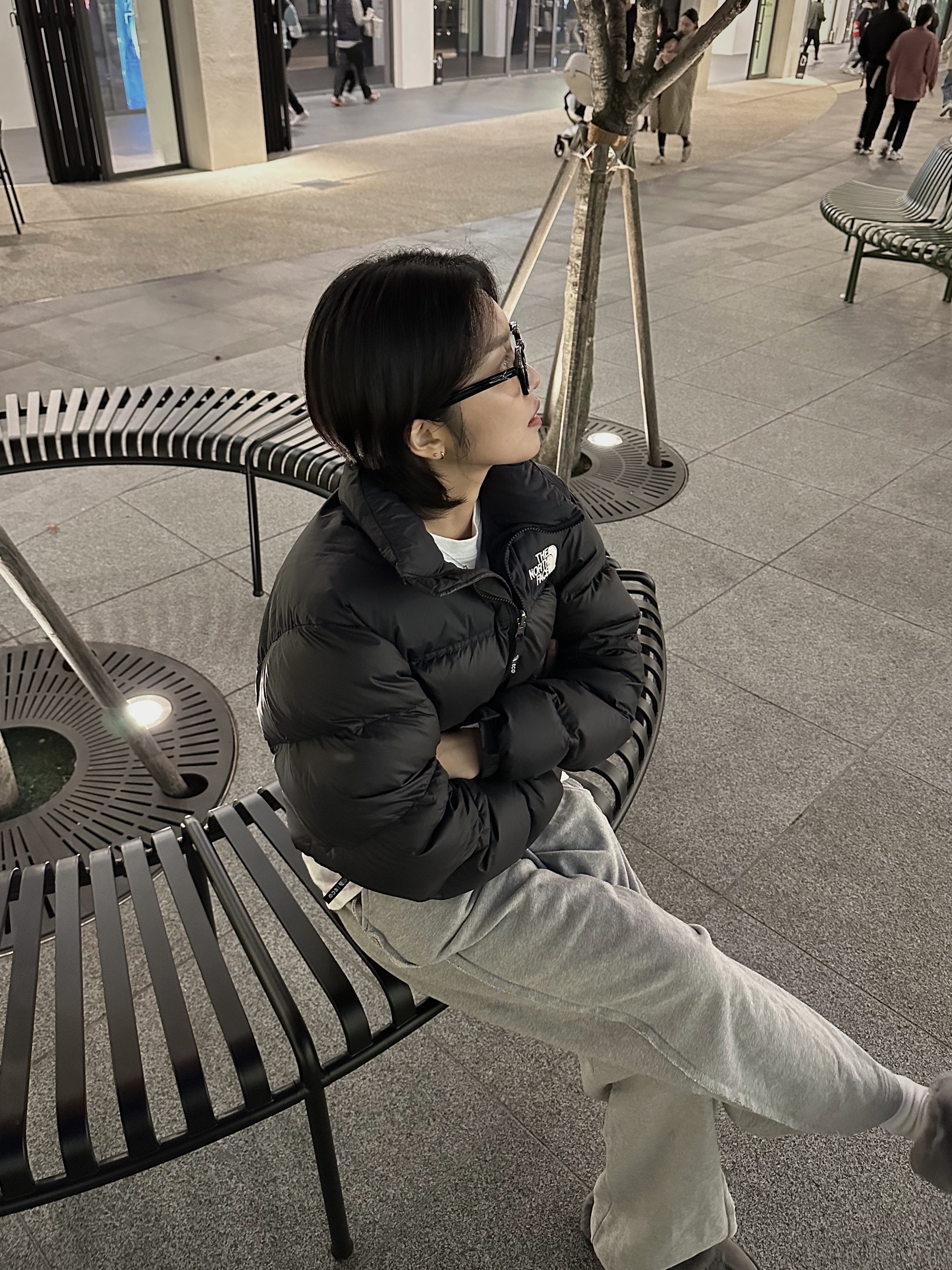The North Face 1996 Eco Nuptse Jacket Black, Gentle Monster Vonzo 01 Black 착용 스타일 - 2