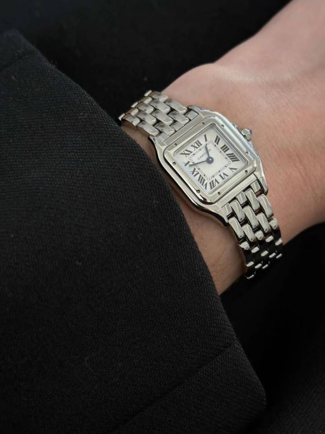Cartier Panthere Watch Mini Quartz Steel Bracelet Steel, Cartier Panthere Watch Small Quartz Steel Bracelet Steel 착용 스타일 - 5