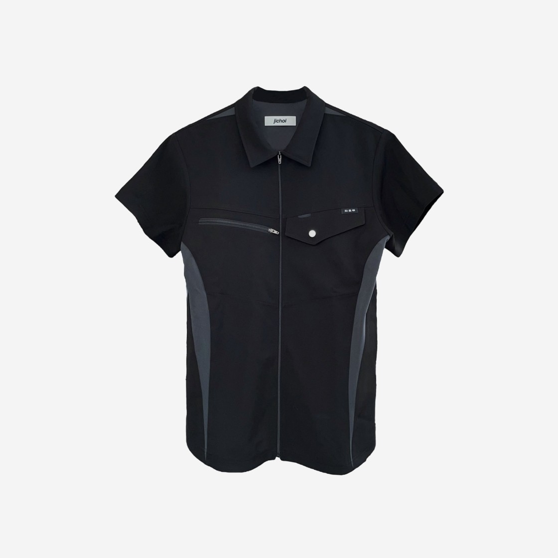 Jichoi Zip Shirt Black 상세 이미지 1