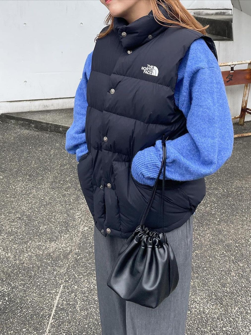 The North Face 1996 Retro Nuptse Vest Black, The North Face New Puffy Vest Black 착용 스타일 - 2
