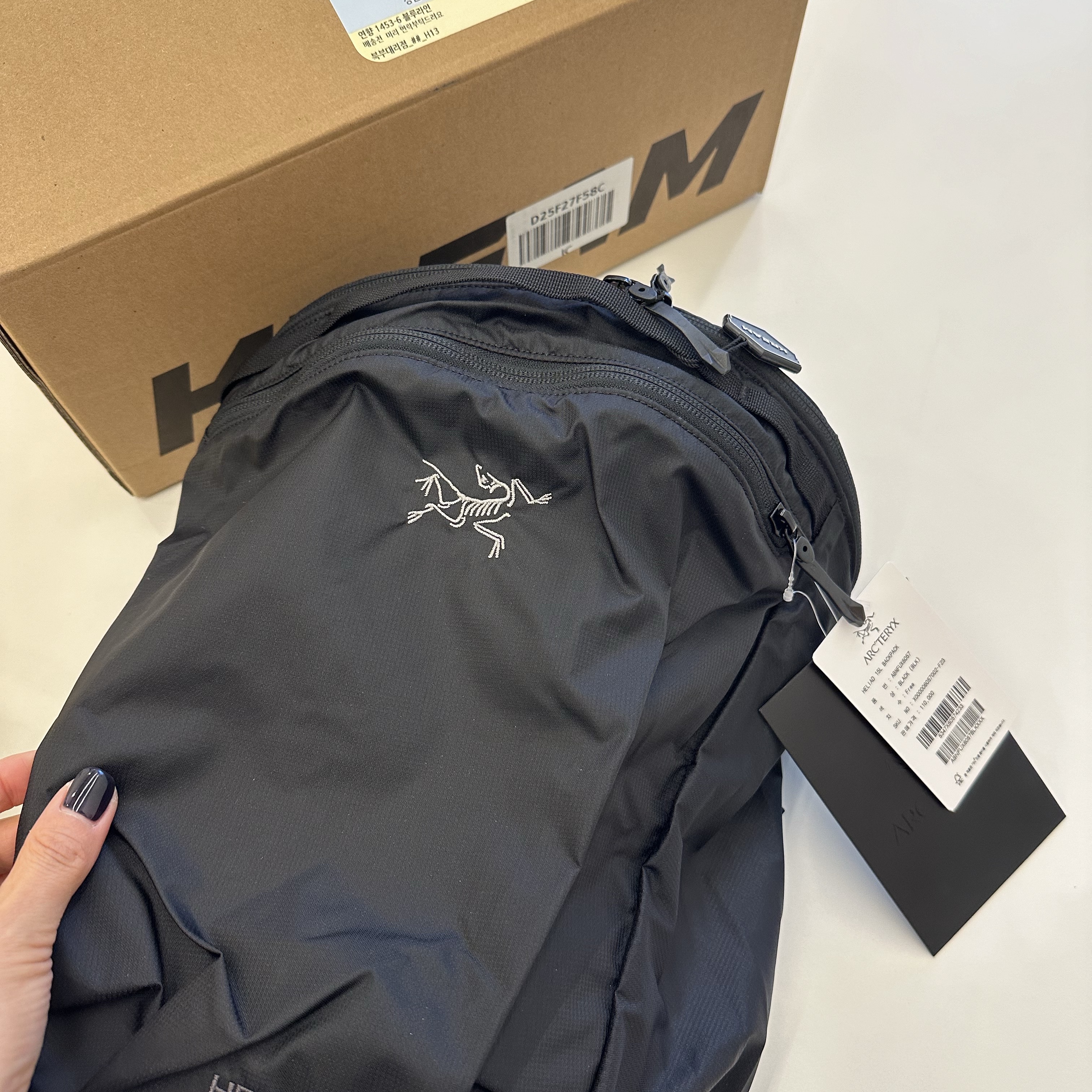 Arc'teryx Heliad 15 Backpack Black 착용 스타일 - 2