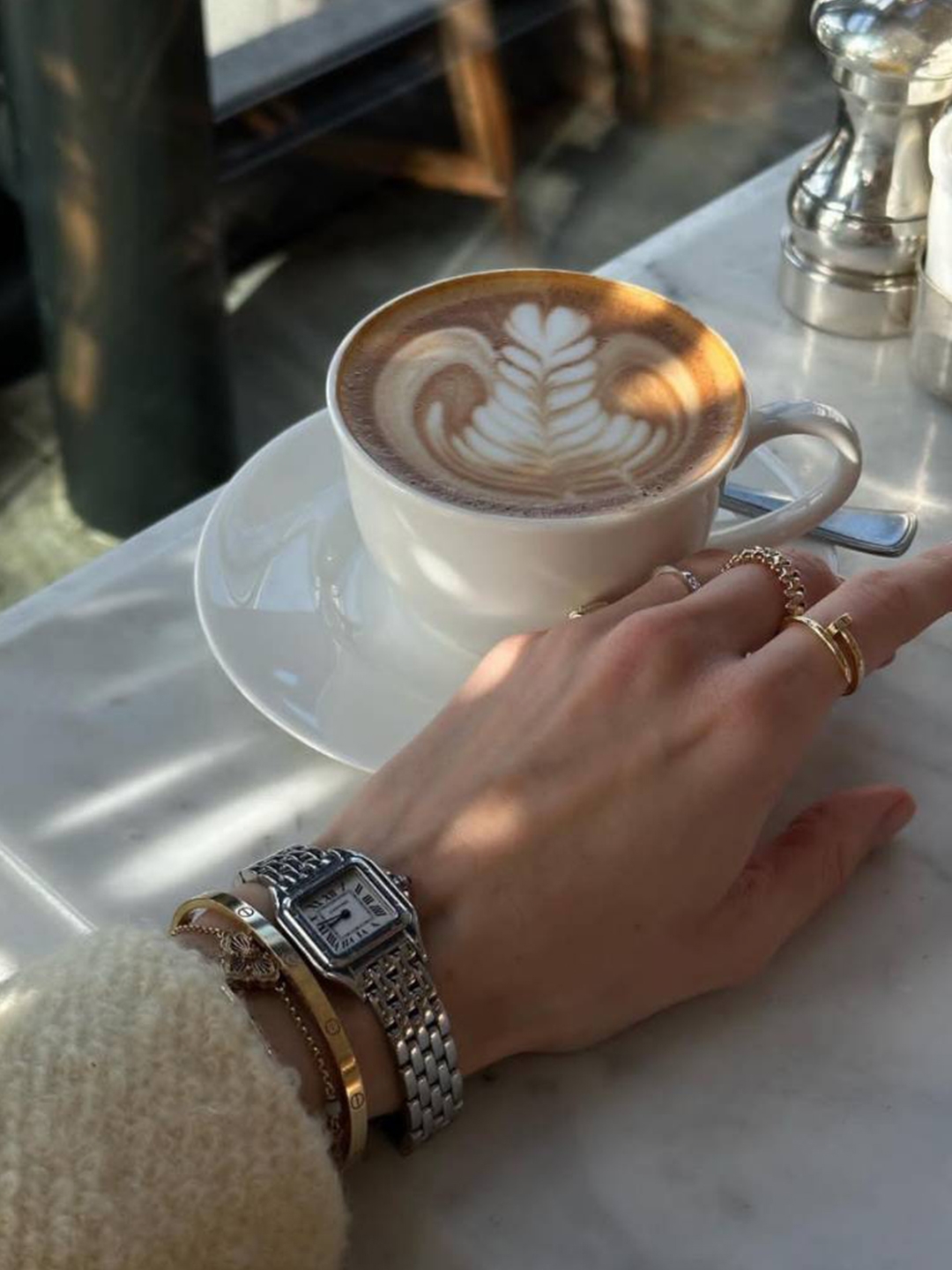 Cartier Panthere Watch Mini Quartz Steel Bracelet Steel, Cartier Panthere Watch Small Quartz Steel Bracelet Steel 착용 스타일 - 2