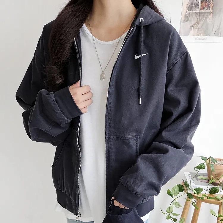 Nike Life Padded Hooded Jacket Off Noir - US/EU 착용 스타일
