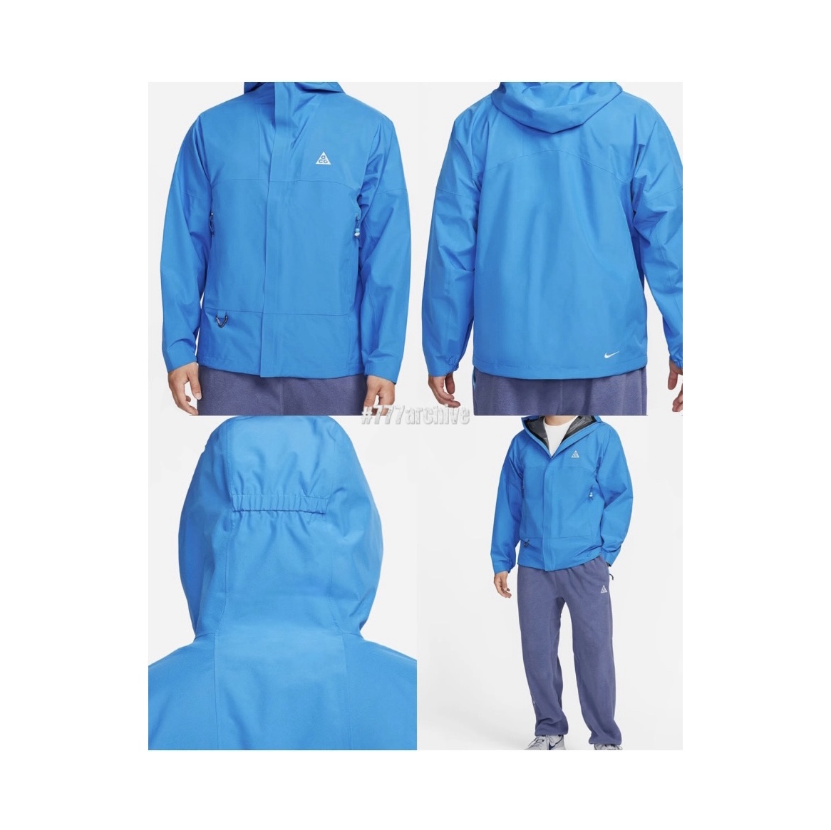 Nike ACG Storm-Fit ADV Cascade Rains Full Zip Jacket Light Photo Blue Summit White - Asia, Nike ACG Storm-Fit ADV Cascade Rains Full Zip Jacket Light Photo Blue Summit White - US/EU 착용 스타일 - 2