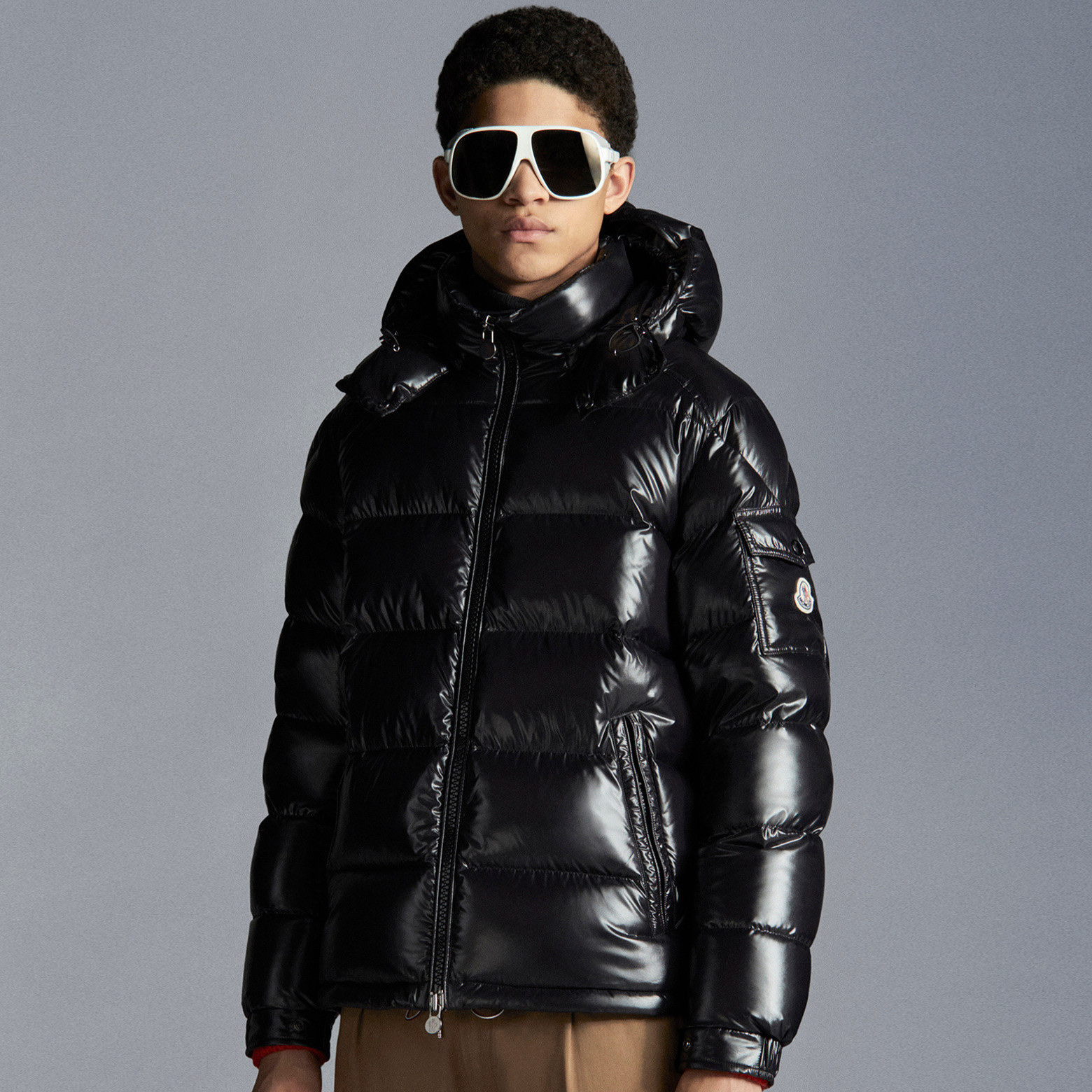 Moncler Padded Wool Cardigan Black - 23FW, Moncler Maya Short Down Jacket Black - 23FW 착용 스타일 - 4