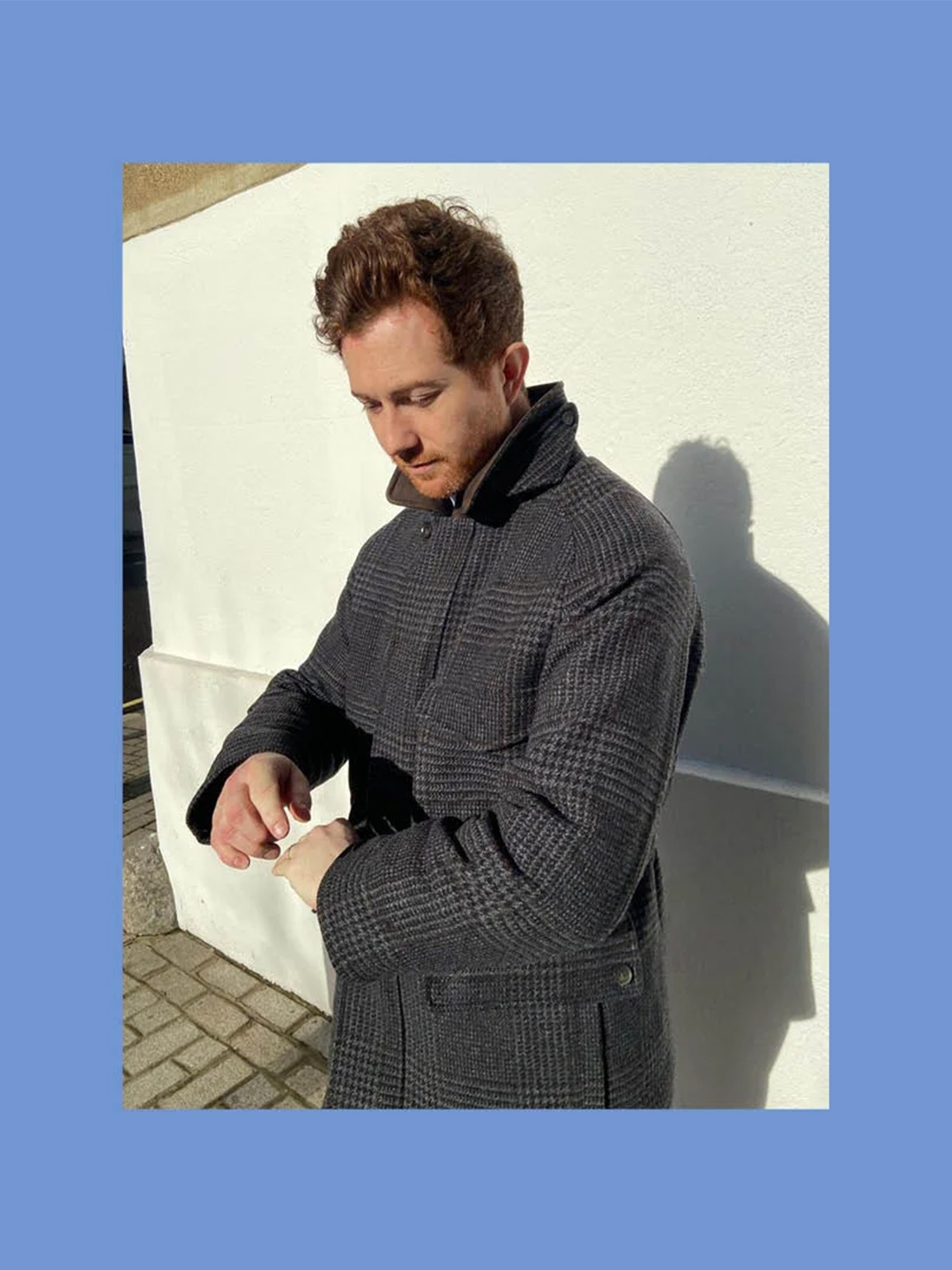 Wooyoungmi Belted Check Double Coat Khaki - 23FW, Uniqlo U Trench Coat Natural 착용 스타일 - 3