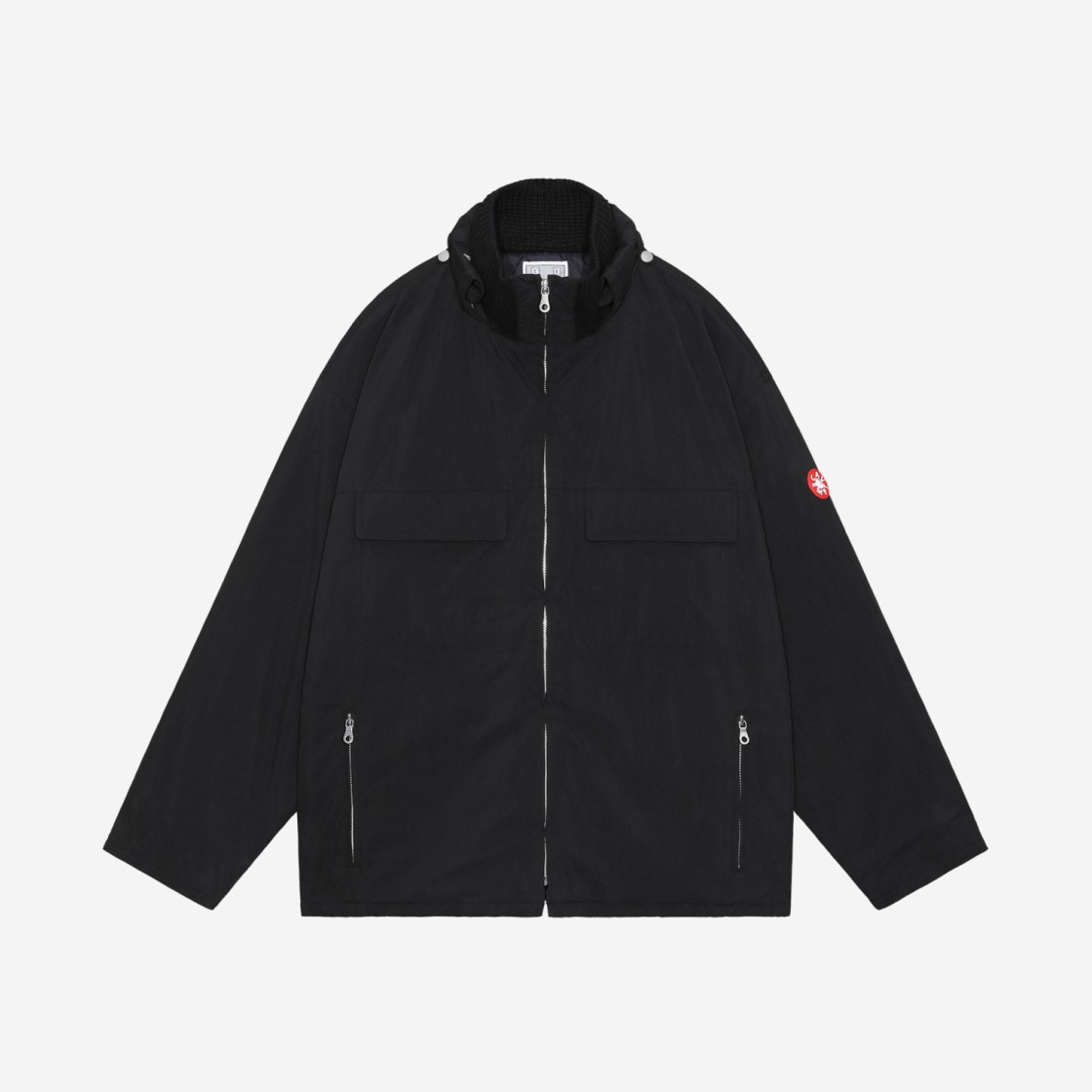 Cav Empt CN Rib Collar Zip Jacket Black - 23FW 상세 이미지 1