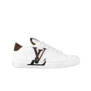 (W) Louis Vuitton Charlie Sneakers White Cacao Brown