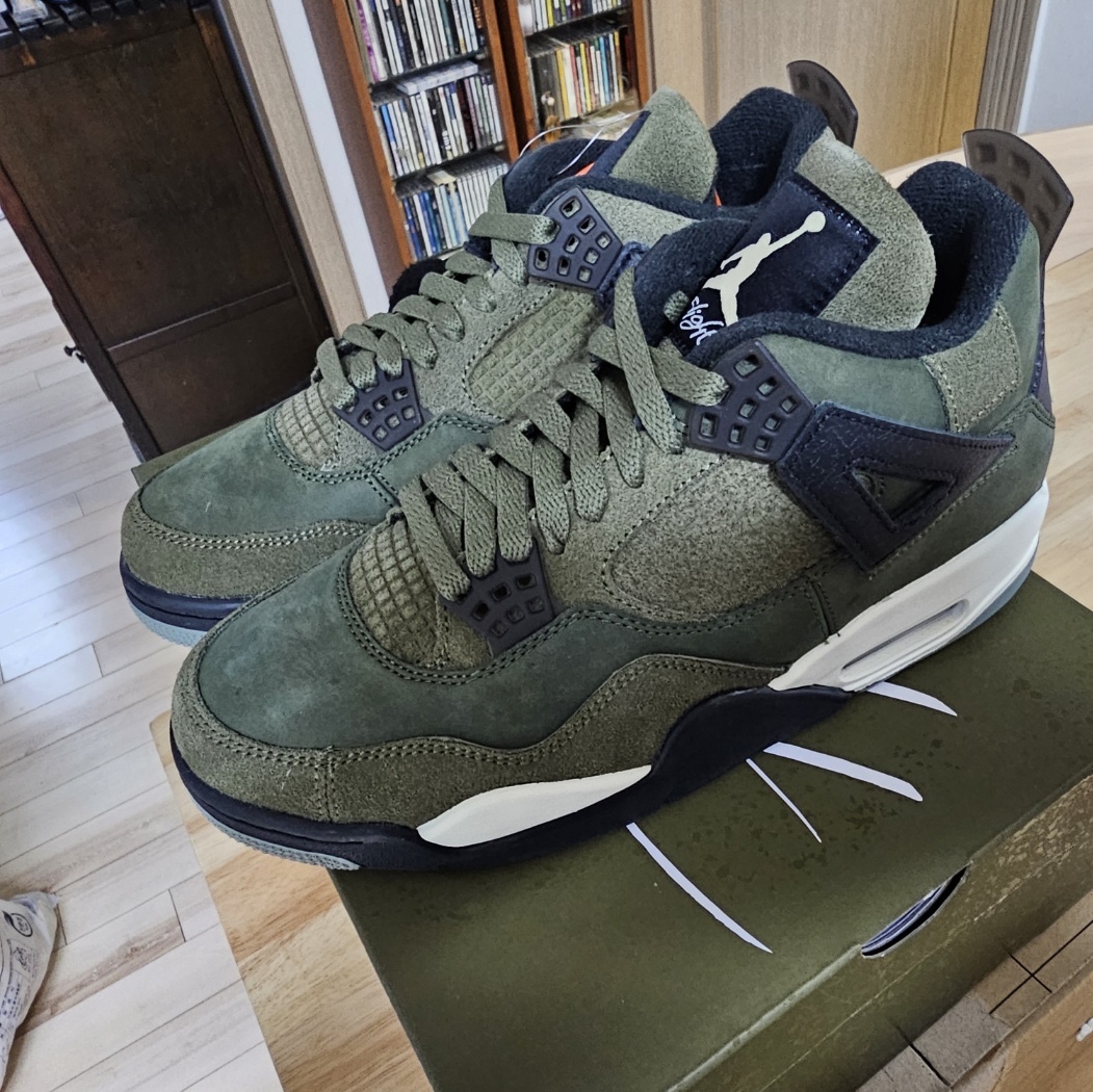 Jordan 4 Retro SE Craft Medium Olive 착용 스타일