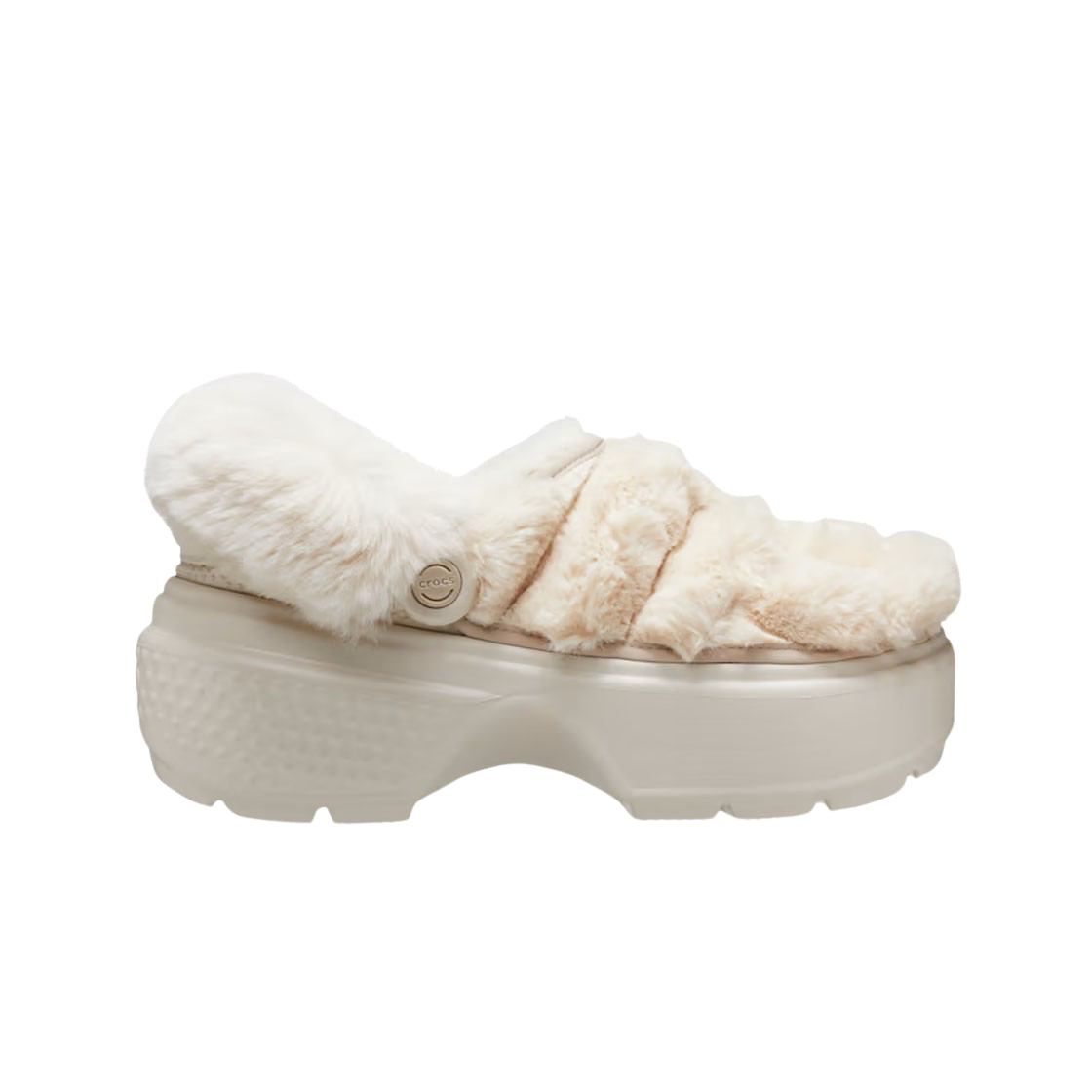 208938-160 Crocs Stomp Lined Quilt Clog Stucco