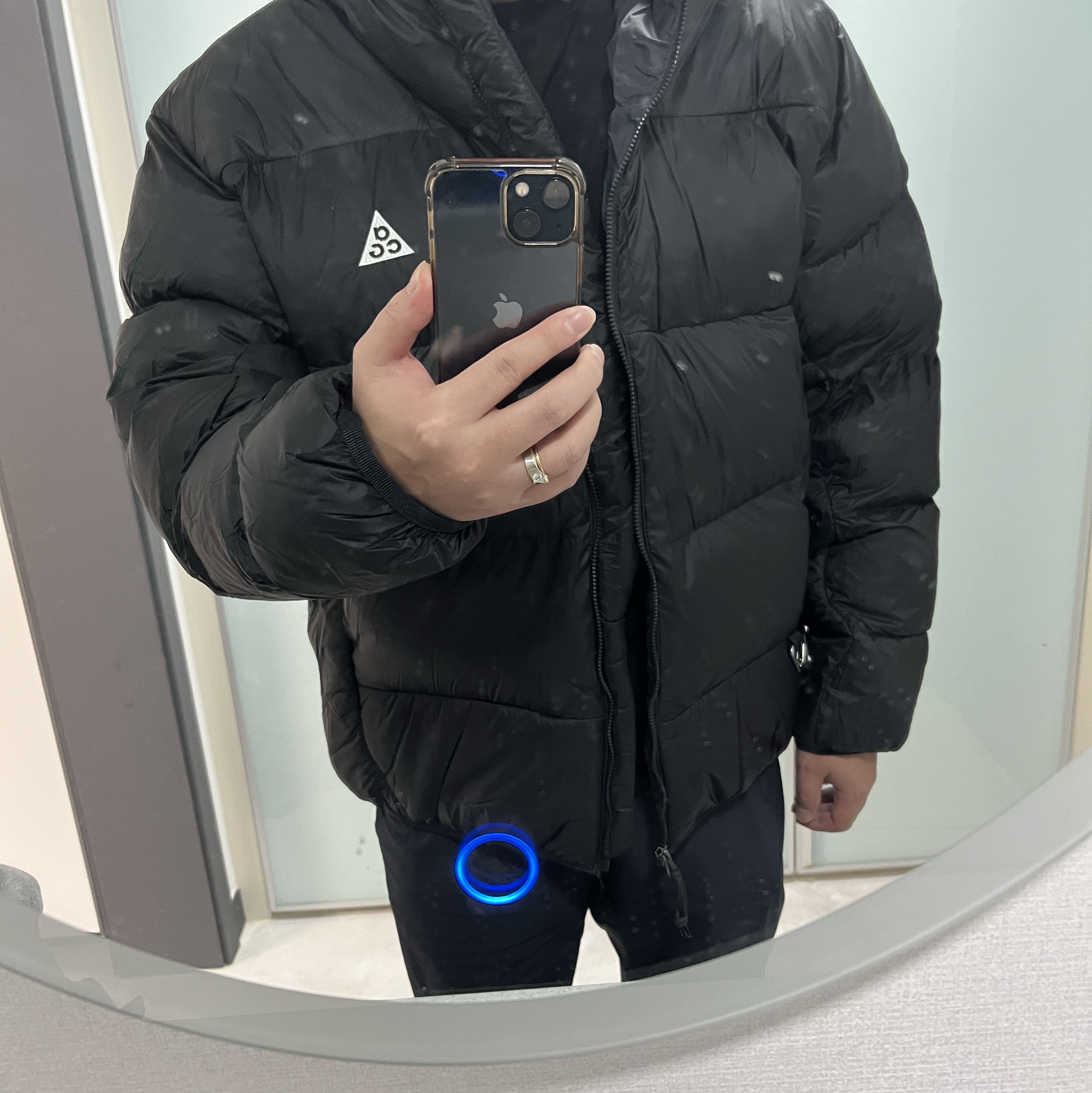 Nike ACG Therma-Fit ADV Lunar Lake Puffer Jacket Black - Asia 착용 스타일 - 1