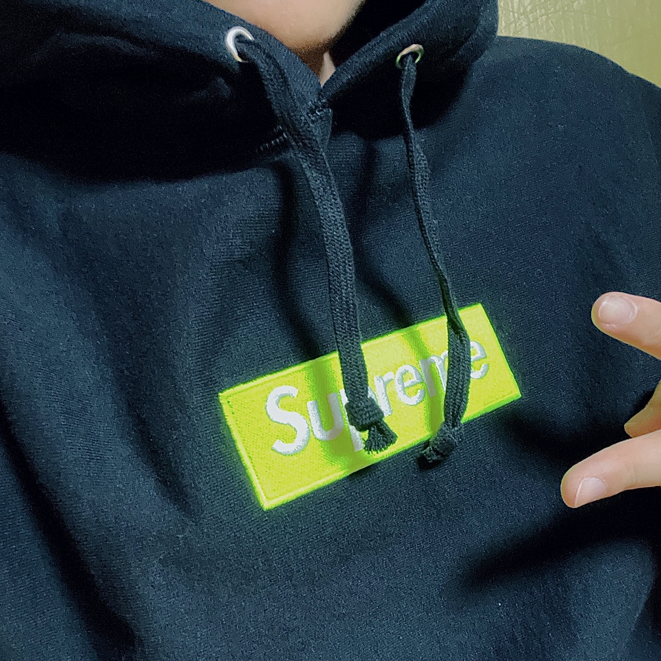 Supreme Box Logo Hooded Sweatshirt Black - 17FW 착용 스타일 - 1