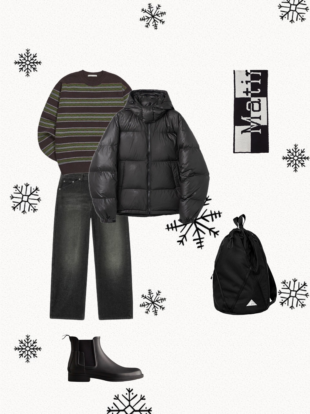 Undermycar Mu.15 Anti Fxxking Logo Play Triple Logo Crop Padding Jacket Black, Jordan 1 Low Light Smoke Grey 착용 스타일 - 3