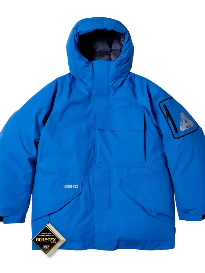 Palace Gore-Tex Cargo Down Parka Palace Blue - 23FW 착용 스타일 - 3