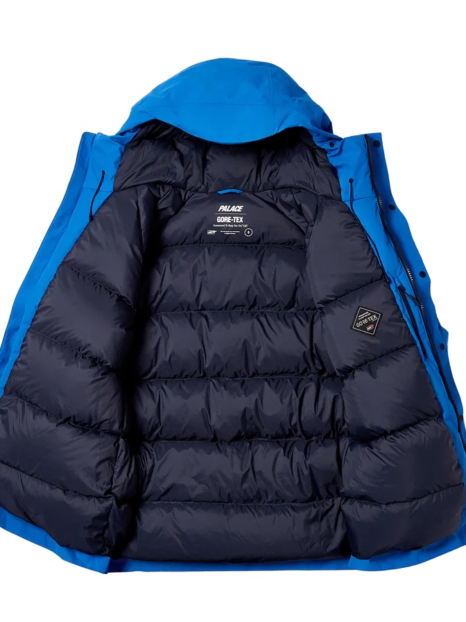 Palace Gore-Tex Cargo Down Parka Palace Blue - 23FW 착용 스타일 - 4