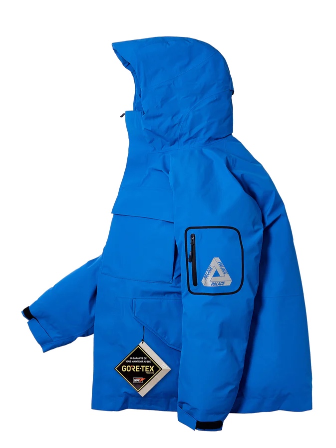 Palace Gore-Tex Cargo Down Parka Palace Blue - 23FW 착용 스타일 - 1