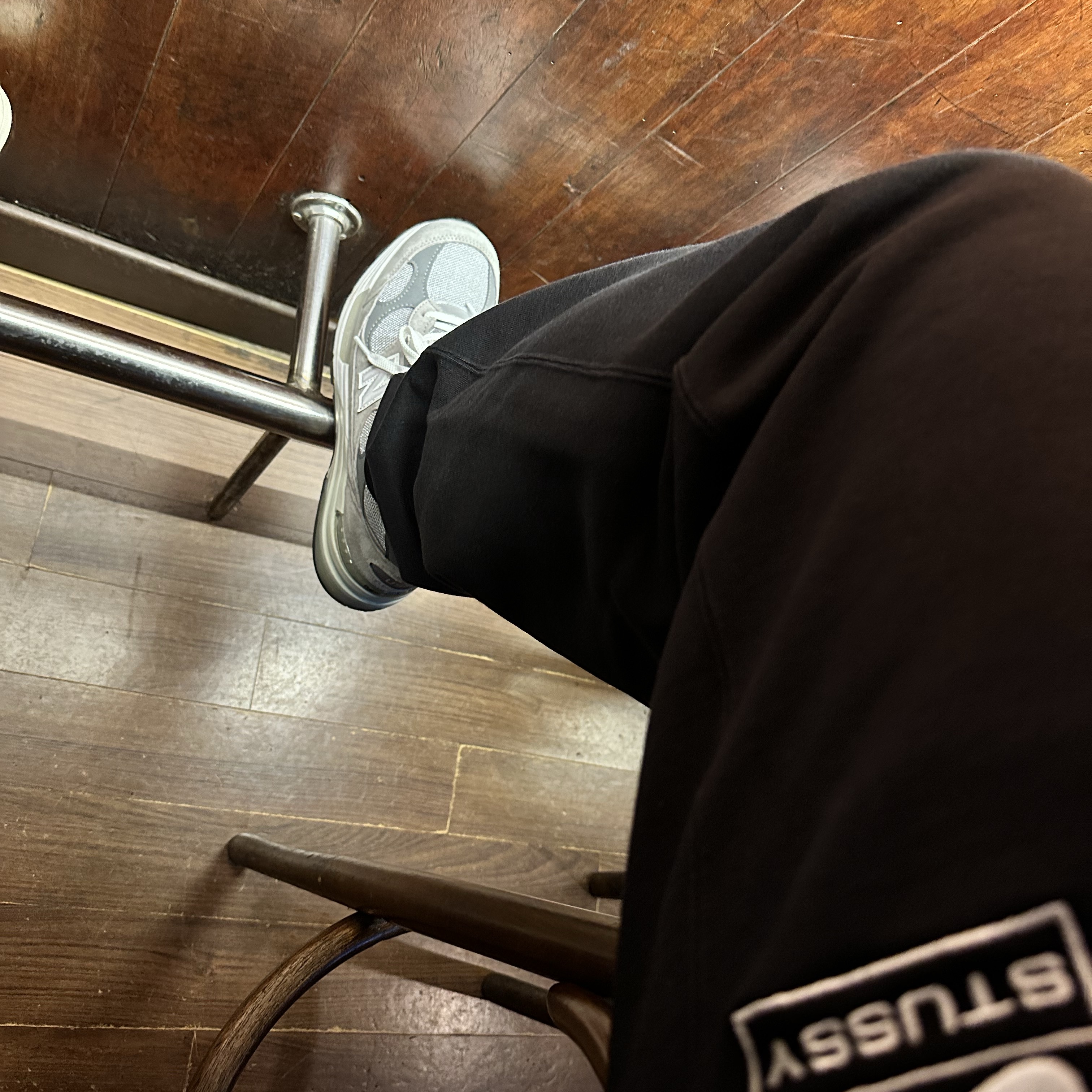New Balance 992 Made in USA Grey - D Standard, Nike x Stussy NRG Washed Fleece Pants Black (DO5296-010) 착용 스타일