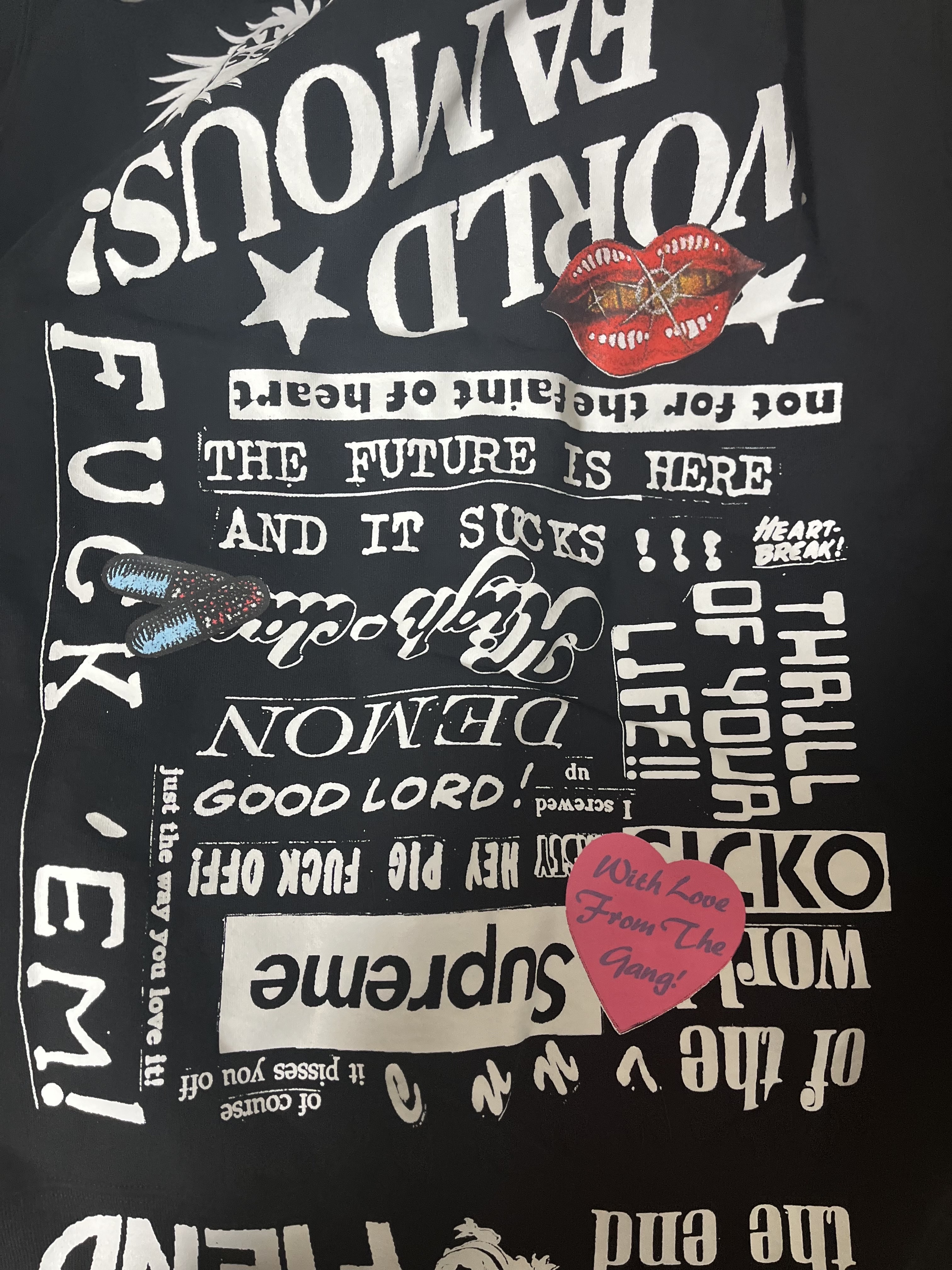 Supreme Fiend Hooded Sweatshirt Black - 23SS 착용 스타일 - 2