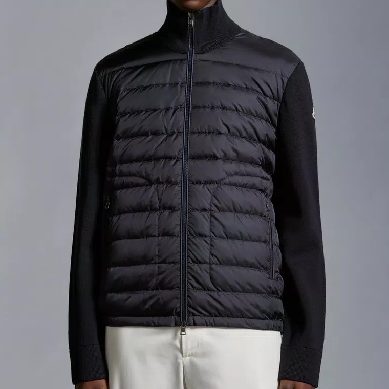 Moncler Padded Wool Cardigan Black - 23FW, Moncler Maya Short Down Jacket Black - 23FW 착용 스타일 - 3